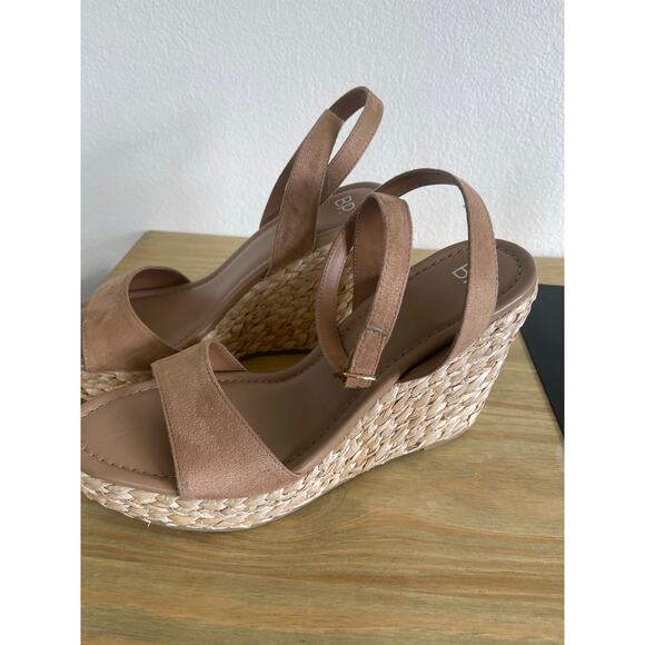 NWOT BP Ginny Espadrille Wedge Sandals Tan Suede Strap Summer Wedge Womens 10 M - Picture 5 of 8